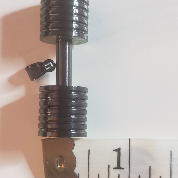 Stainless Steel Dumbell Charm. NWOT - Picture 5 of 5